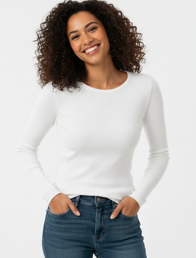 Full Lenght Rib-knit Shirt